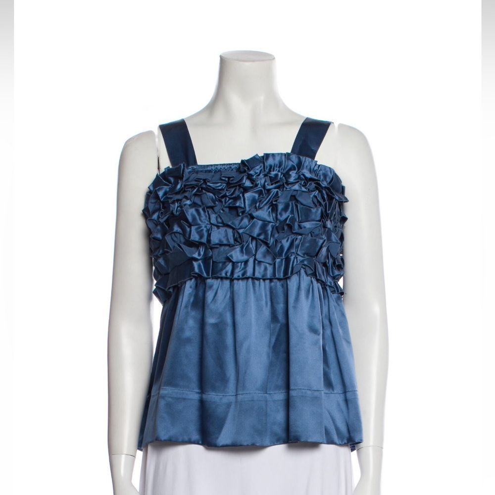See by Chloe Blue silk top S EUC